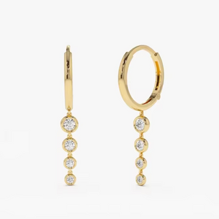 ダングルロングフープピアス【A132】