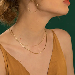 【IA1873】VSB1908 新ラウンドペンダント マルチレイヤーネックレス 18K ゴールドメッキ ステンレススチール 錆びないネックレス