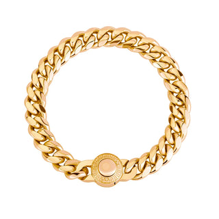 【IA3530】10mm Miami Cuban Link Chains Necklace: 18Kゴールドメッキ ヒップホップ ラッパー 男性用 316Lステンレススチール キューバンブレスレット ネックレス