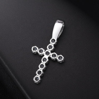 【IA3587】ヒップホップ クルシフィックス クリスチャンジュエリー ゴールドメッキ ステンレススチール ビッグ アイスアウト CZジルコン クロスチャームペンダント
