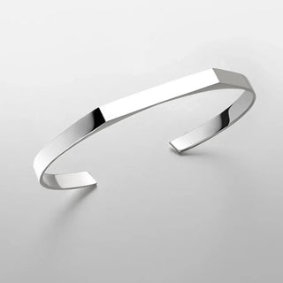 【IA1243】メンズ シルバーカフブレスレット ブランクカフブレスレット ステンレススチールジュエリー