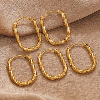 【IA2004】ステンレススチール DIY ピアスジュエリーメイキングアクセサリー 18K ゴールドフープクラスプアクセサリー 女性用