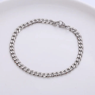 【IA3666】トレンディファッション ヒップホップジュエリー 高光沢 18Kゴールドメッキ キューバンリンクチェーン ステンレススチール キューバンチェーンブレスレット