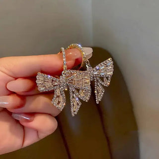 【IA2959】ファッションジュエリー フル バタフライピアス ブリングブリング フェアリーバタフライフープピアス 女の子用女性用