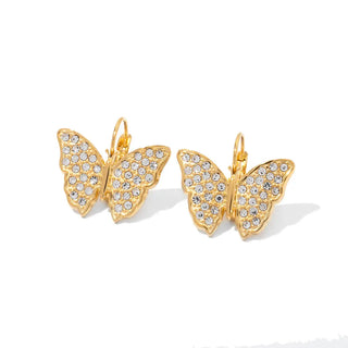 【IA1823】VSA1354 INS ヴィンテージ ホワイト ボウピアス 18K ゴールドメッキ ステンレススチール 防水ピアス