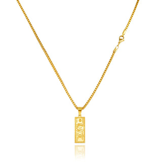 【IA3576】ヒップホップ ストリートウェアジュエリー ステンレススチール マネーミリオンドルビルバンクノートペンダントネックレス