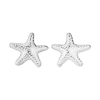 【IA2094】925 スターリングシルバー キュートなスターフィッシュピアス ファッションソリッドシルバースタイルピアス 女性用