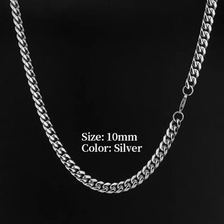 【IA3540】カスタムチタニウムステンレススチールキューバンリンクネックレス ヒップホップ18Kゴールドメッキチェーン