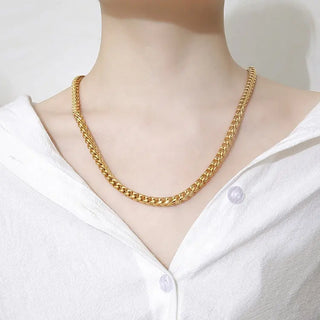 【IA3570】ラグジュアリーヒップホップラッパージュエリー ステンレススチールゴールドメッキフランコチェーンネックレス 男性用