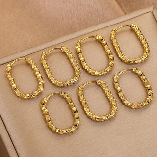 【IA2004】ステンレススチール DIY ピアスジュエリーメイキングアクセサリー 18K ゴールドフープクラスプアクセサリー 女性用