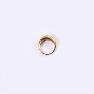 【IA1261】18Kゴールドリング ステンレススチールデザイン 女性用