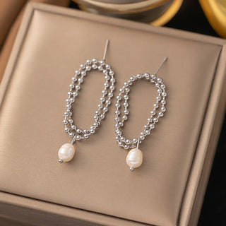 【IA1804】レトロジュエリー 18K ゴールドメッキ OT クラスプ パールチョーカーネックレス ステンレススチールビーズ バロックパールネックレス ギフト用