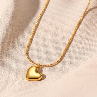 【IA1872】VSB1954 ファッショナブルスムース ラブペンダントネックレス 18K ゴールドメッキ ステンレススチール 錆びないネックレス