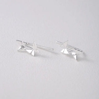 【IA2098】ファッションユニークスタッドピアス 925 スターリングシルバー バタフライフックピアス 女性用