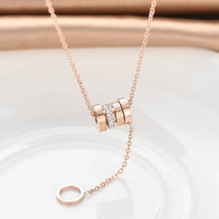 【IA1292】新INS ステンレススチール ネックレス 18Kメッキ ジュエリー ラウンドネックレス
