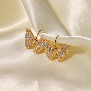 【IA1823】VSA1354 INS ヴィンテージ ホワイト ボウピアス 18K ゴールドメッキ ステンレススチール 防水ピアス