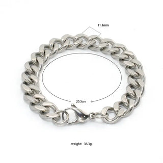 【IA3579】ファッションジュエリー ステンレススチール 高品質 ゴールドメッキ キューバンリンクチェーンカフブレスレット ユニセックス