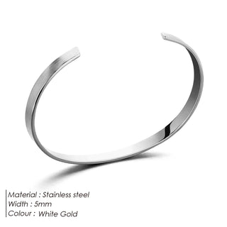 【IA1242】パーソナライズド ファッション メンズジュエリーギフト 18Kゴールド ステンレススチール カフブレスレット 男性用