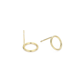 【IA1269】女性用 シンプルファッション ラウンドピアス ステンレススチール 14kゴールドメッキ ピアス