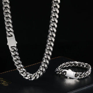 【IA3011】10mm ヒップホップジュエリー 18kゴールドメッキ ステンレススチール マイアミキューバンリンクチェーンブレスレット メンズ