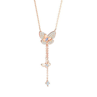 【IA4129】バタフライスターリングシルバーファッションジュエリーペンダントネックレス夏タッセル925スターリングシルバーネックレスペンダント