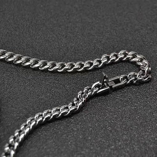 【IA3673】高品質 ヒップホップ パンクファッションジュエリー 高光沢 ステンレススチール メンズ&レディース用 キューバンリンクチェーンネックレス