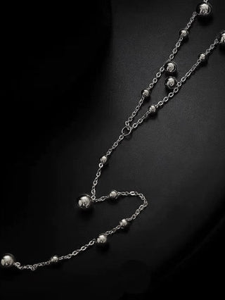 【IA1809】ゴールドメッキ タッセル ビーズネックレス ジュエリー ステンレススチール ビーズリンクチェーン ネックレス レディース用