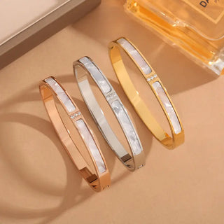 【IA2927】パーソナライズドステンレススチール 防水ゴールドメッキバングル ジュエリーデザイン用