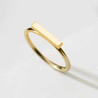 【IA1079】トレンディ ファッション 女性用 14K リアルゴールドメッキリング 316L サージカルステンレススチールリング