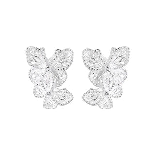 【IA2092】デインティバタフライ中空ピアス スターリングシルバー ファッション トレンディスタッドピアス 女性用