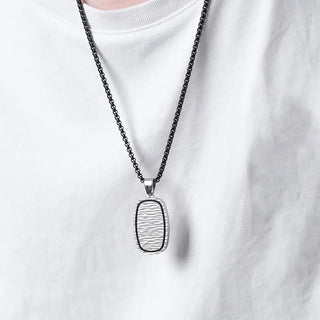 【IA2811】ハンマーパターン ネックレス メンズ ヒップホップ トレンディ ペンダント カップル ステンレススチール ネックレス