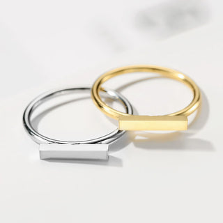【IA1079】トレンディ ファッション 女性用 14K リアルゴールドメッキリング 316L サージカルステンレススチールリング
