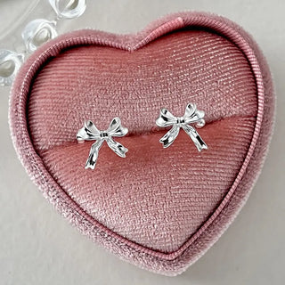 【IA2036】ボウノットピアス 925 スターリングシルバー クリップオンピアス 女性用