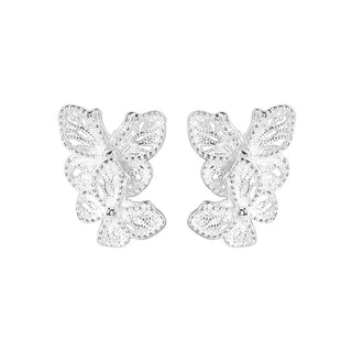 【IA2092】デインティバタフライ中空ピアス スターリングシルバー ファッション トレンディスタッドピアス 女性用
