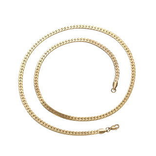 【IA3452】4mm ステンレススチール キューバンリンクチェーンネックレス 男性用 パーティーギフト