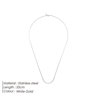 【IA1032】ファッションジュエリー ヒップホップ ステンレススチール ゴールド ボックスチェーン ネックレス ジュエリー メンズ