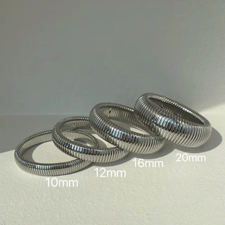 【IA3646】ステンレススチールジュエリー レイヤード ツイストスパイラル カフブレスレット&バングル 18Kゴールドメッキ チャンキーダブルコブラブレスレット レディース用