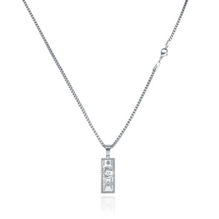 【IA3599】ファッションストリートスタイル ステンレススチールジュエリー ドルペンダント 18Kゴールド ワンミリオンUSドル ビルペンダント ボックスチェーンネックレス