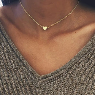 【IA1230】ドロップシッピング 変色防止 防水ネックレス ステンレススチール ラブハート型 カップルネックレス ジュエリー ゴールドメッキ