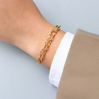 【IA3688】誇張された チャンキーステンレススチール 厚手チェーンブレスレット ネックレス ヒップホップ アクセサリー ジュエリーセット レディース用
