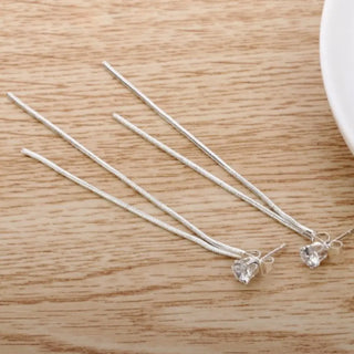【IA1321】韓国デザイン ファッション ダングルロング クリスタルジュエリー ステンレススチール ゴールドピアス 女性用アクセサリー