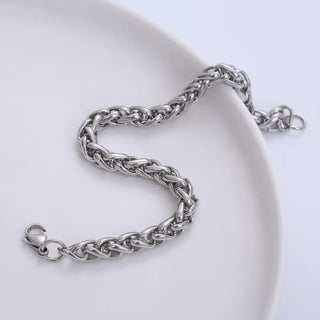 【IA3664】ファッションチャンキーヒップホップジュエリー PVDメッキ ステンレススチール メンズチェーンブレスレット