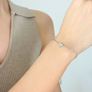 【IA1858】VSD384 トレンディニューラブペンダントブレスレット 18K ゴールドメッキ ステンレススチール 錆びないブレスレット