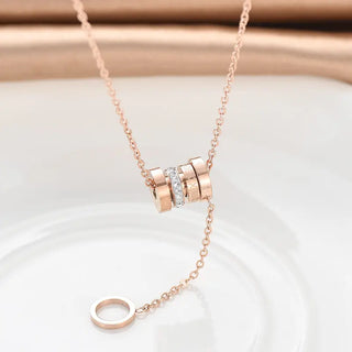 【IA1292】新INS ステンレススチール ネックレス 18Kメッキ ジュエリー ラウンドネックレス