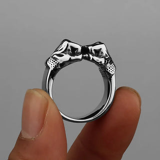 【IA2865】ヒップホップボクサーリング フィストリング ゴシックステンレススチール メンズリング