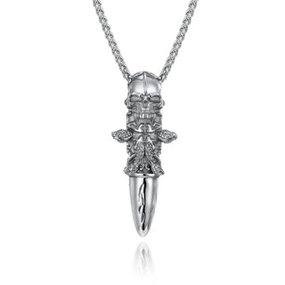 【IA2817】スカル ゴーストヘッド ペンダント レトロ メンズ ネックレス ステンレススチール ヒップホップ クリエイティブジュエリー