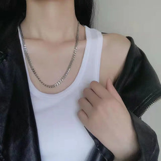 【IA3672】高品質 ノーフェード ヒップホップ メンズ&レディース用 ユニセックスファッションジュエリー ステンレススチール キューバンリンクチェーンネックレス