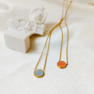 【IA1163B】高品質ミニマリスト 316ステンレススチールネックレス 華奢なチェーンコイン ゴールドネックレス 女性用