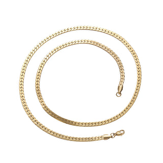 【IA3452】4mm ステンレススチール キューバンリンクチェーンネックレス 男性用 パーティーギフト