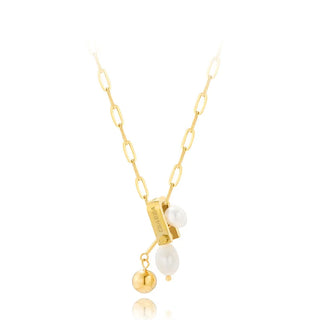 【IA1881】VSB1792 新ラブホワイトシェルペンダントネックレス 18K ゴールドメッキ ステンレススチール 錆びないネックレス